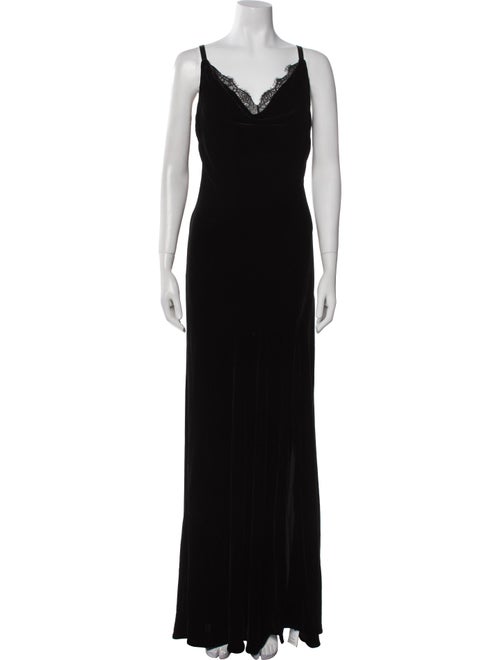 L'Agence V-Neck Long Dress