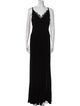 L'Agence V-Neck Long Dress