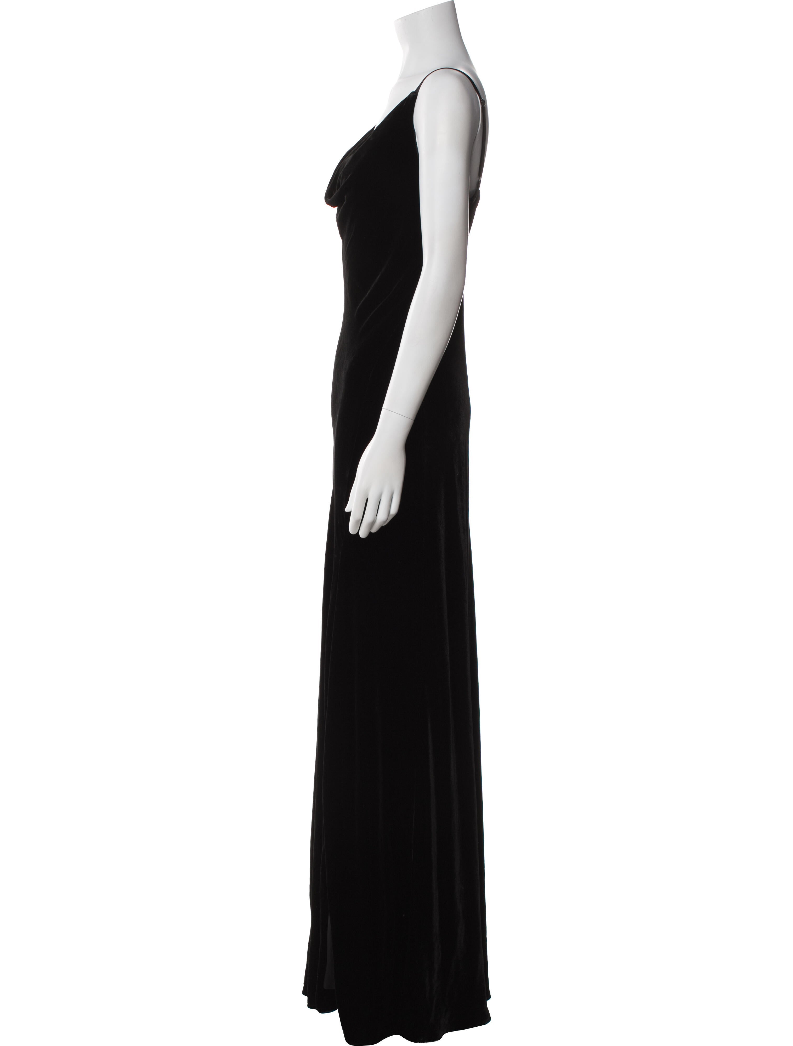 L'Agence V-Neck Long Dress