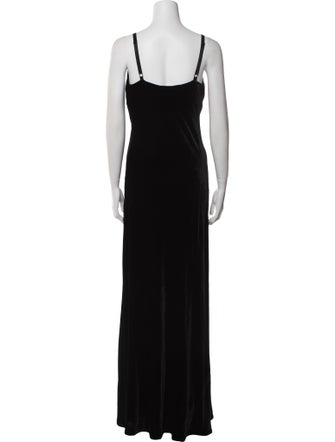 L'Agence V-Neck Long Dress