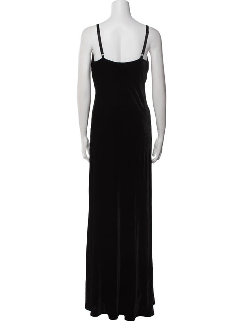 L'Agence V-Neck Long Dress