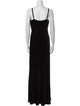 L'Agence V-Neck Long Dress