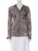 L'Agence Silk Floral Print Blouse