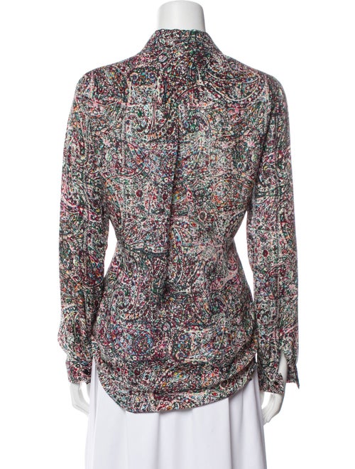L'Agence Silk Floral Print Blouse