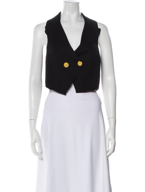 L'Agence V-Neck Sleeveless Crop Top