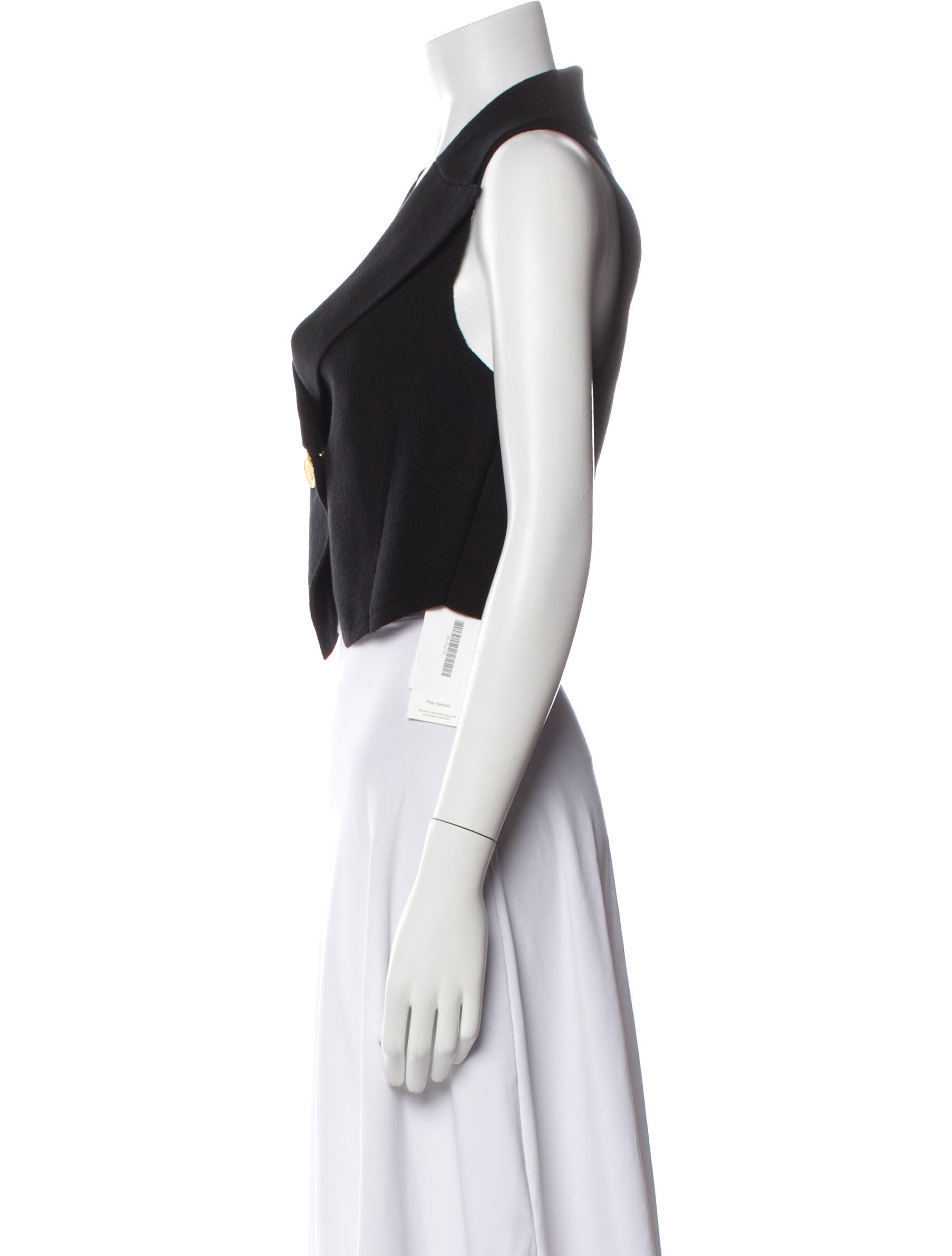 L'Agence V-Neck Sleeveless Crop Top