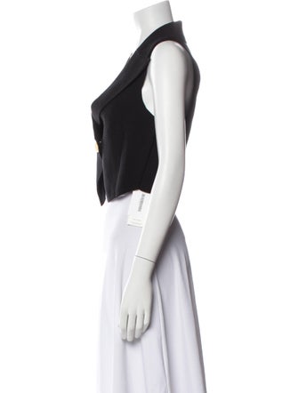 L'Agence V-Neck Sleeveless Crop Top
