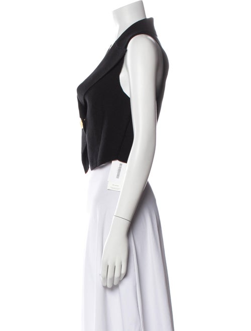 L'Agence V-Neck Sleeveless Crop Top