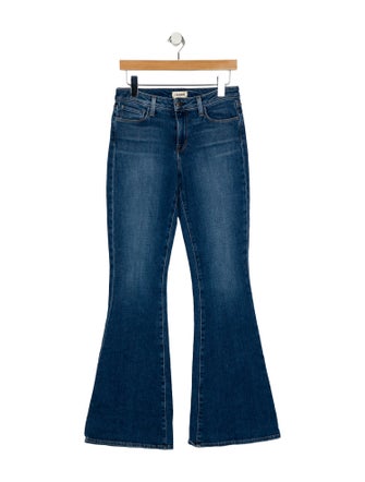 L'Agence Mid-Rise Wide Leg Jeans