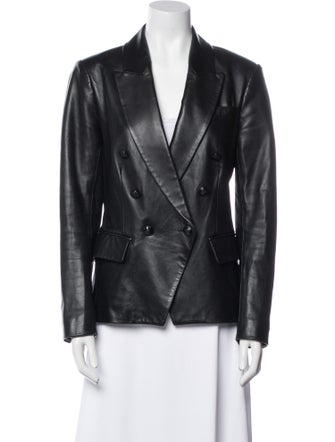 L'Agence Leather Blazer