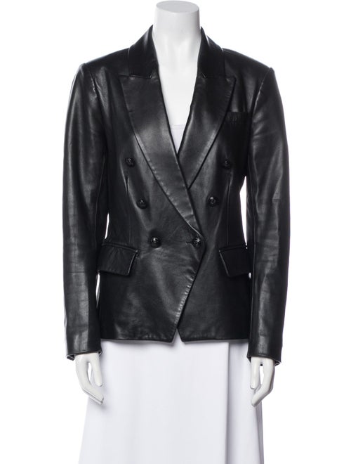 L'Agence Leather Blazer