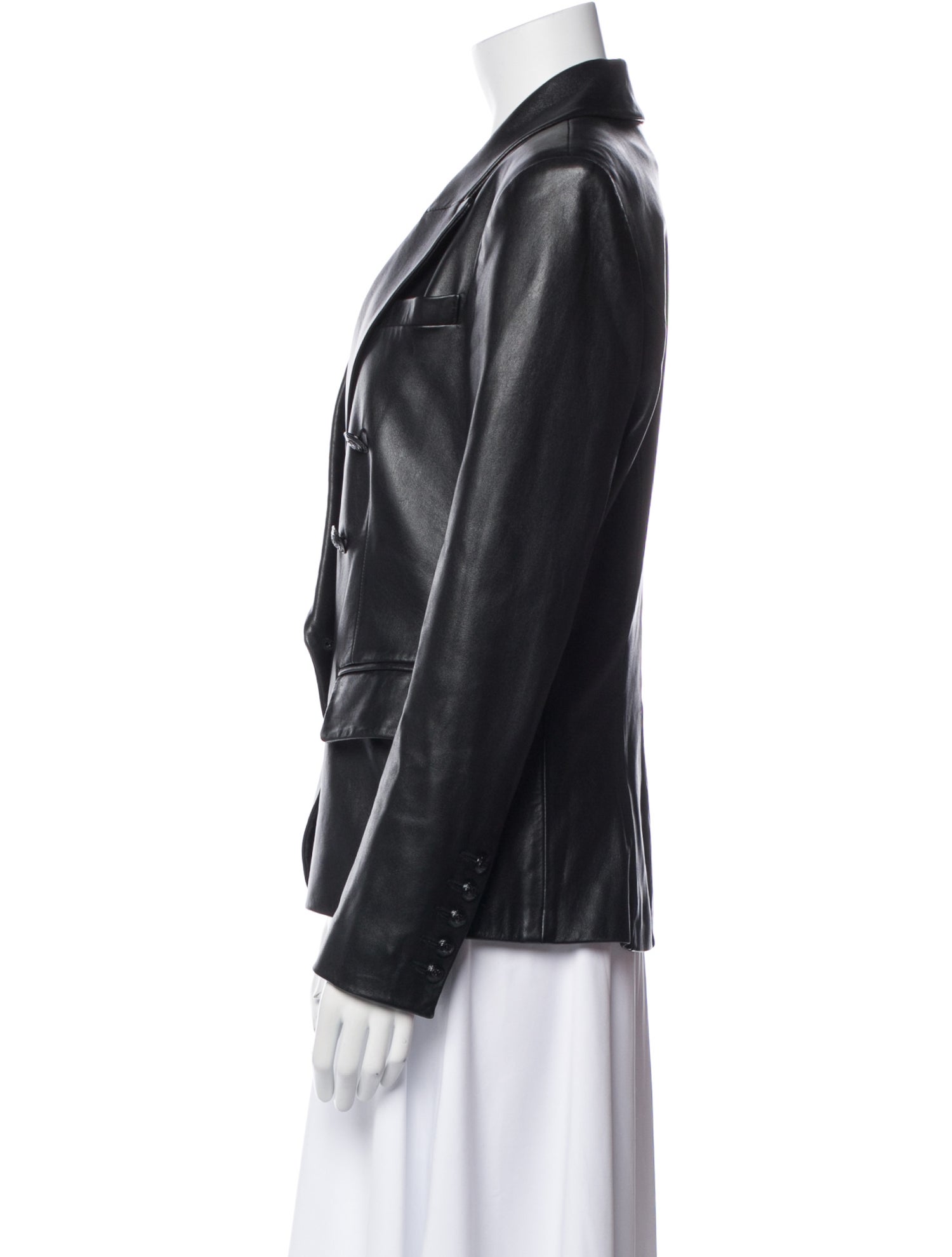 L'Agence Leather Blazer