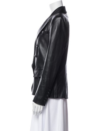 L'Agence Leather Blazer