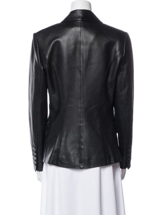 L'Agence Leather Blazer