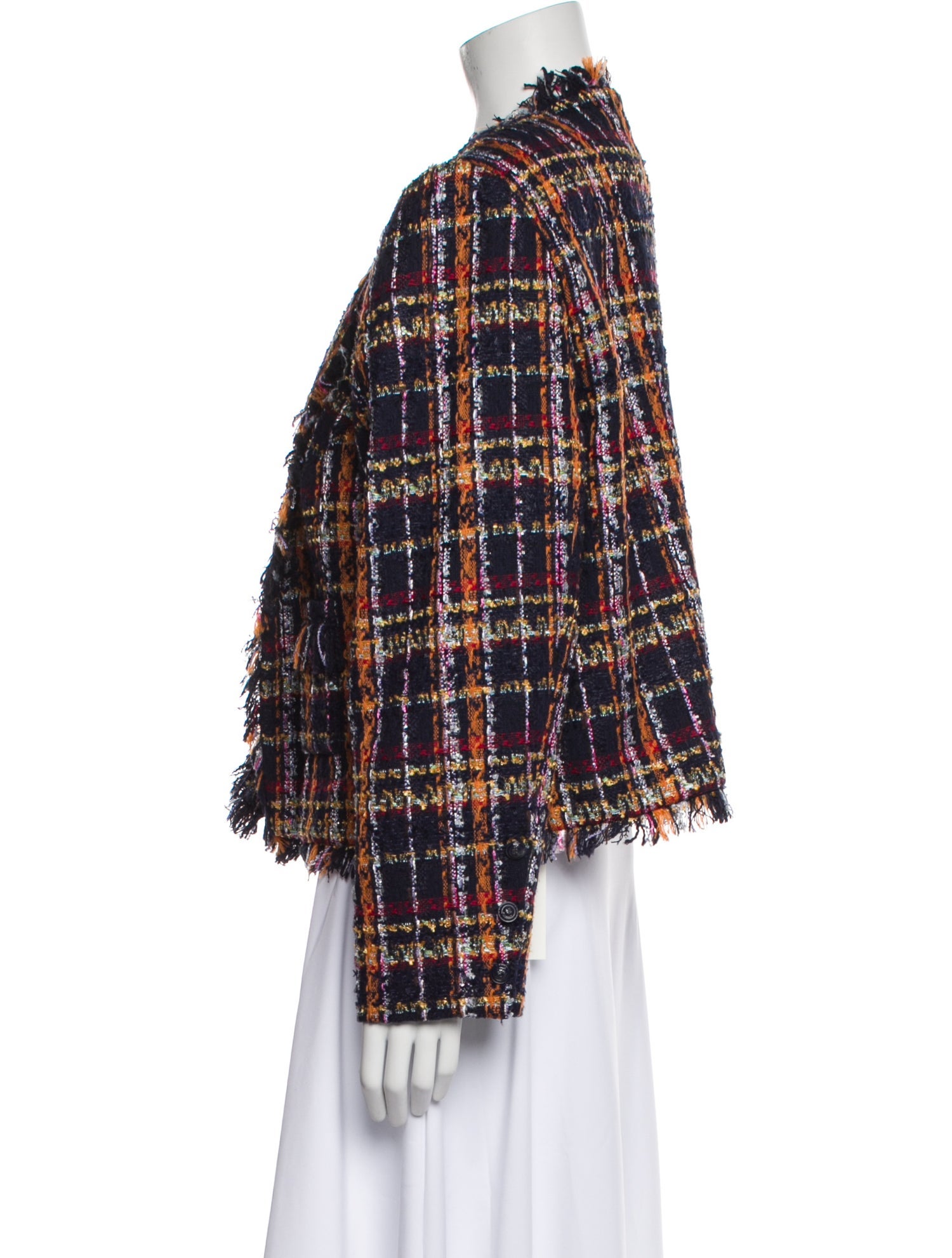 L'Agence Plaid Print Evening Jacket