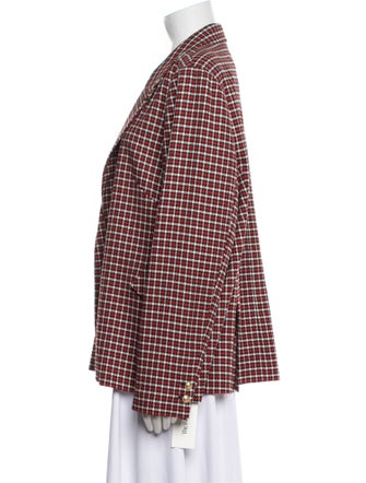 L'Agence Plaid Print Blazer