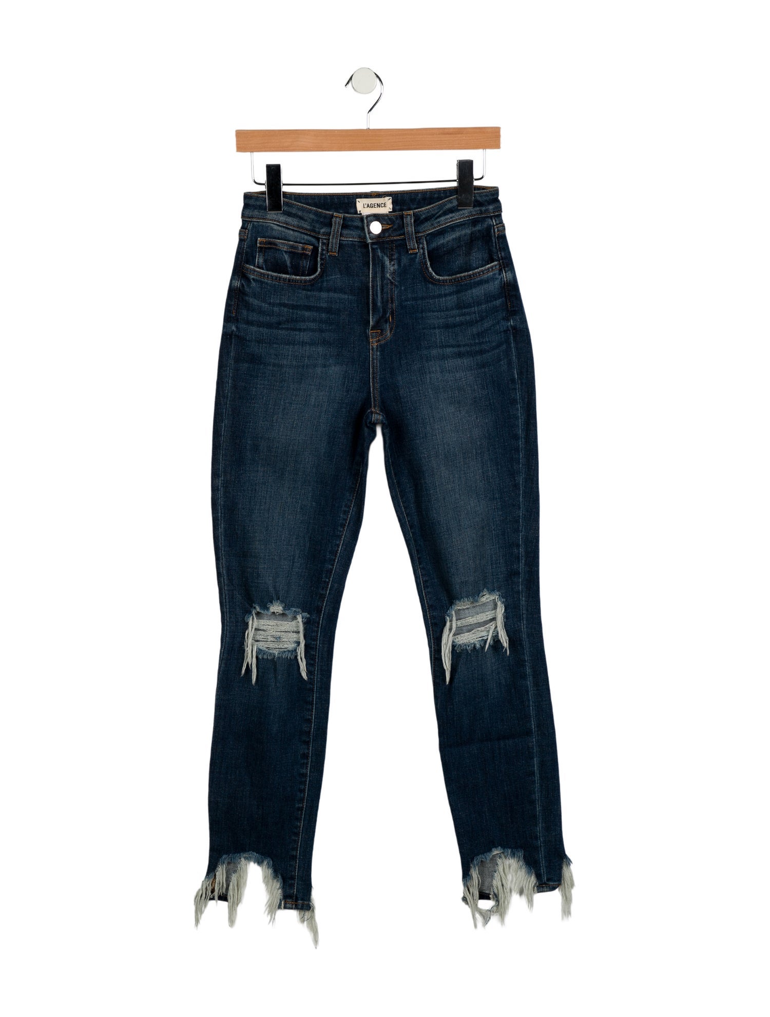 L'Agence Mid-Rise Straight Leg Jeans