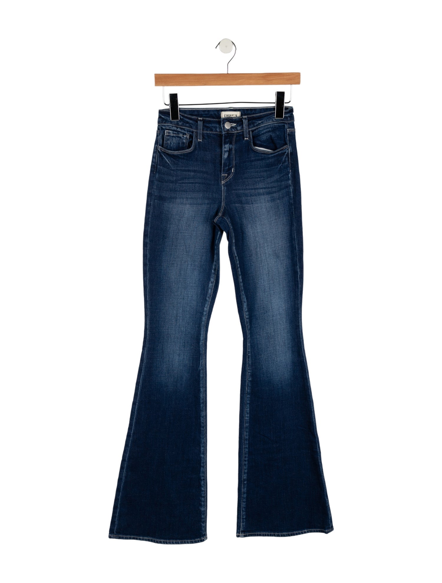 L'Agence Mid-Rise Wide Leg Jeans
