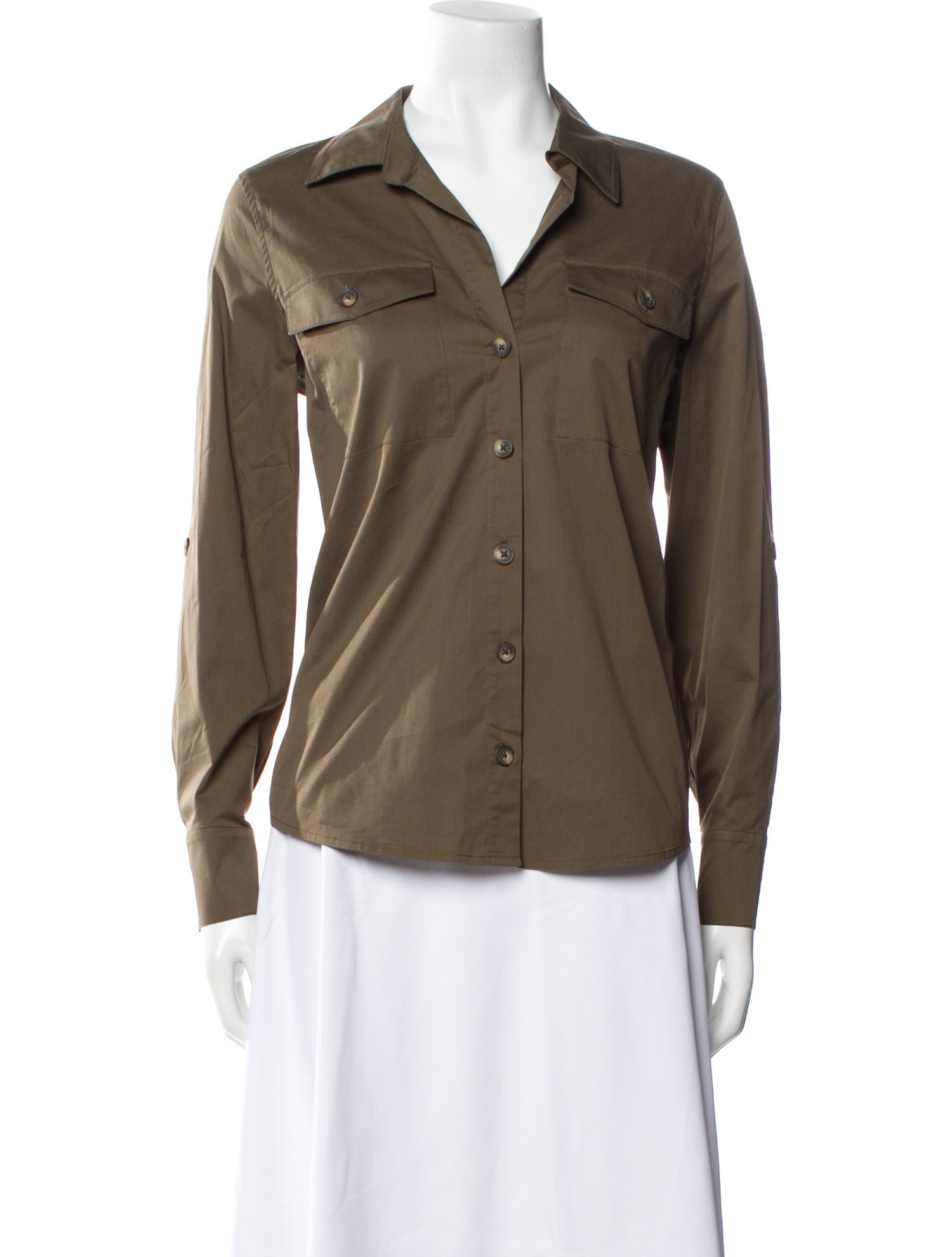 L'Agence Long Sleeve Button-Up Top