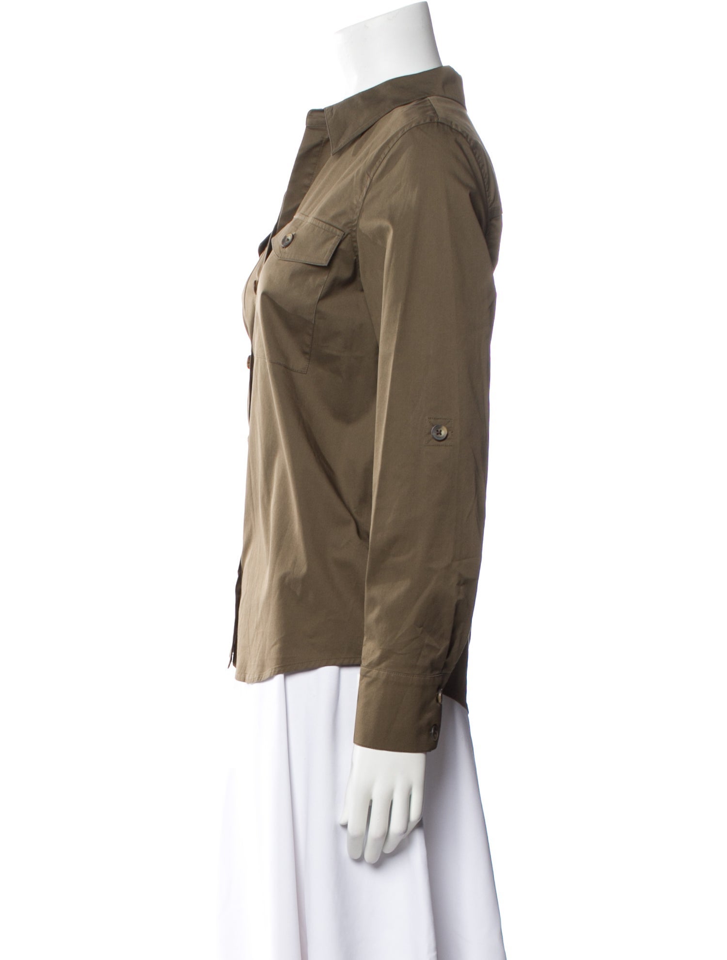 L'Agence Long Sleeve Button-Up Top