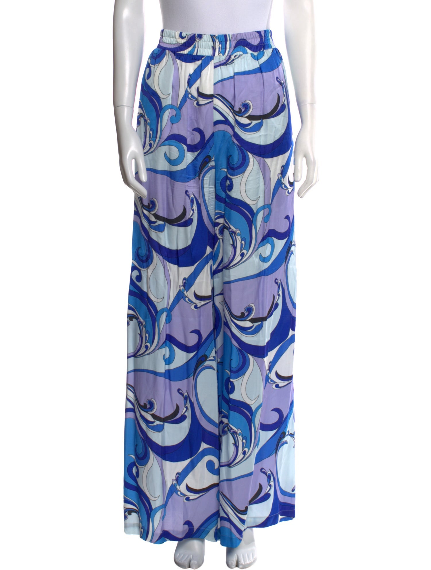 L'Agence Printed Wide Leg Pants