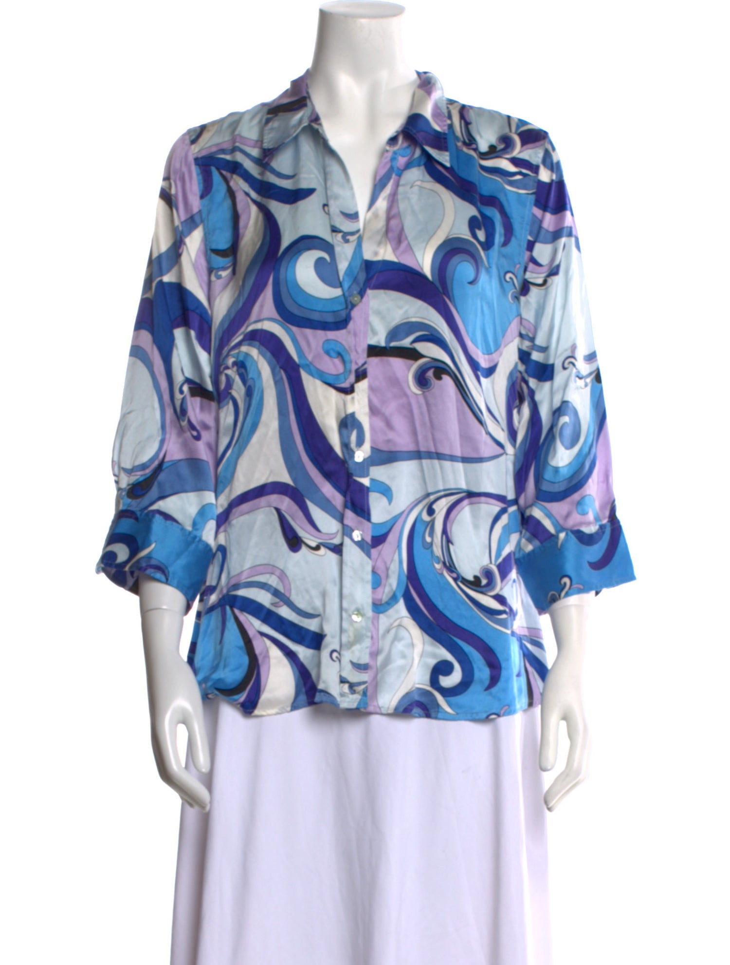 L'Agence Silk Printed Blouse
