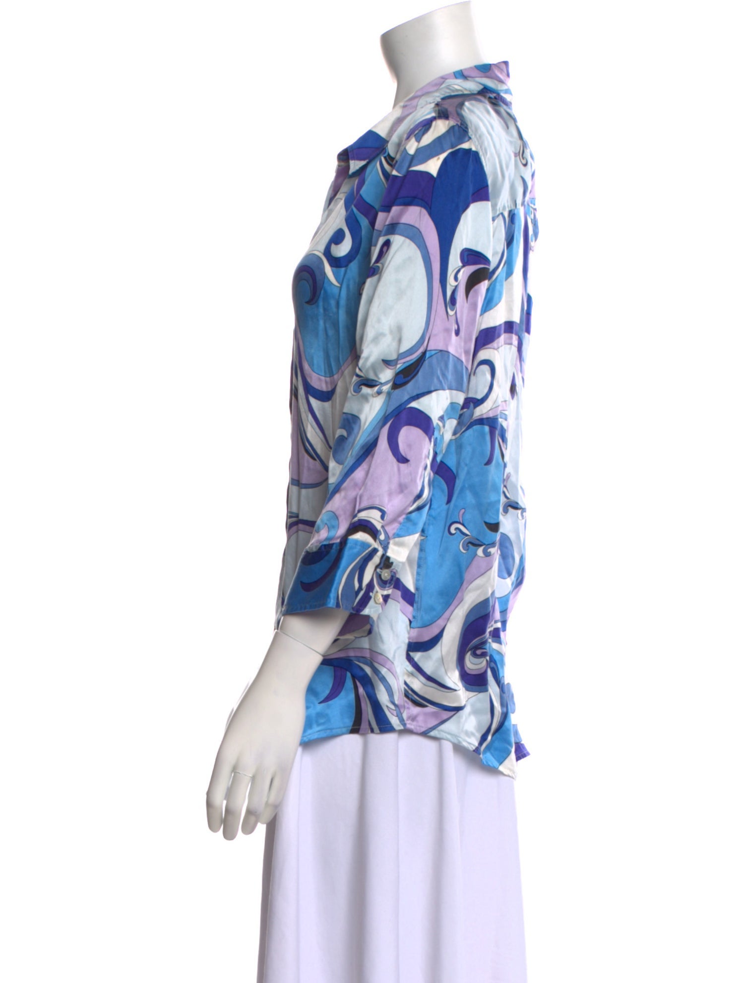 L'Agence Silk Printed Blouse