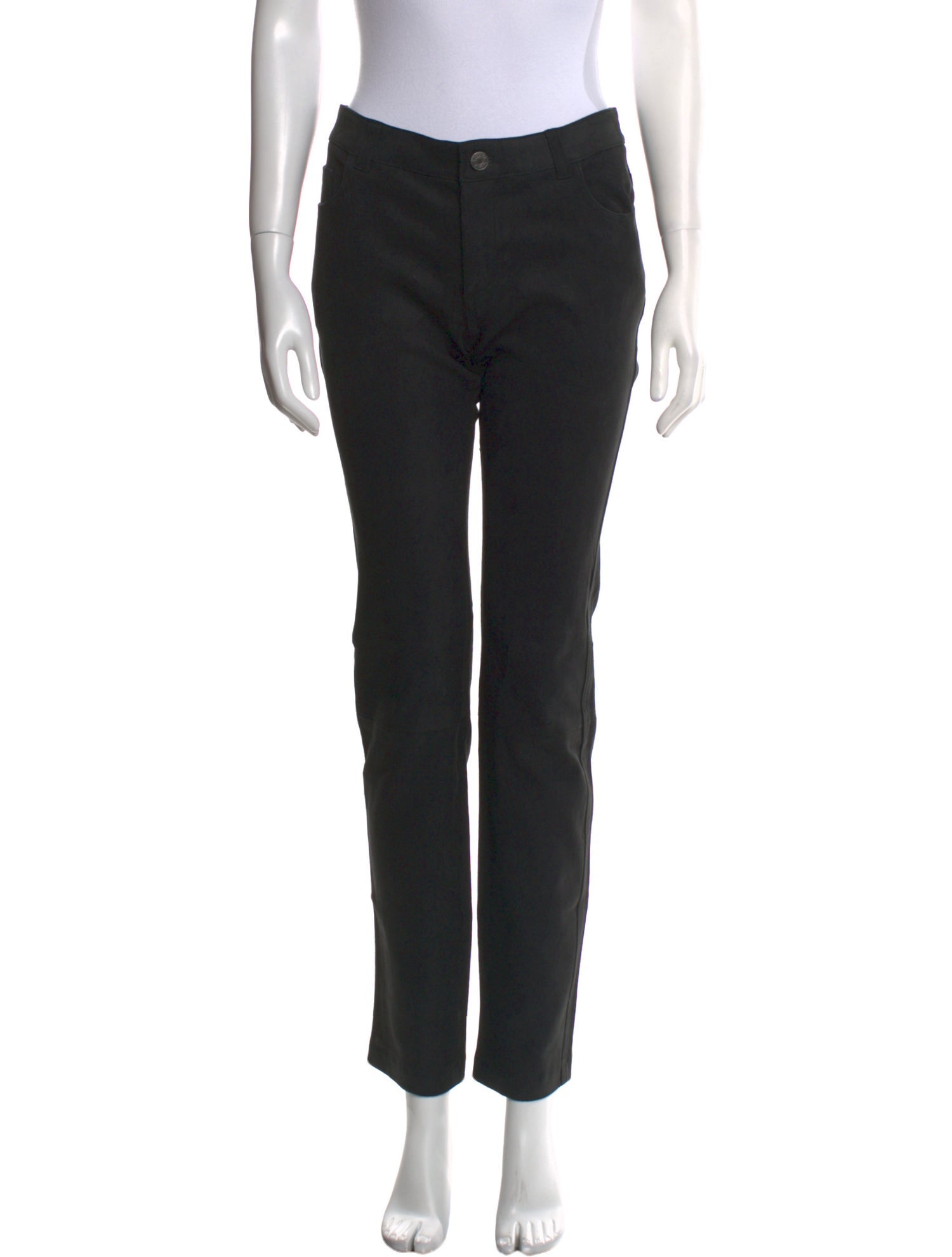 L'Agence Silk Straight Leg Pants