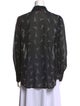 L'Agence Printed Long Sleeve Button-Up Top