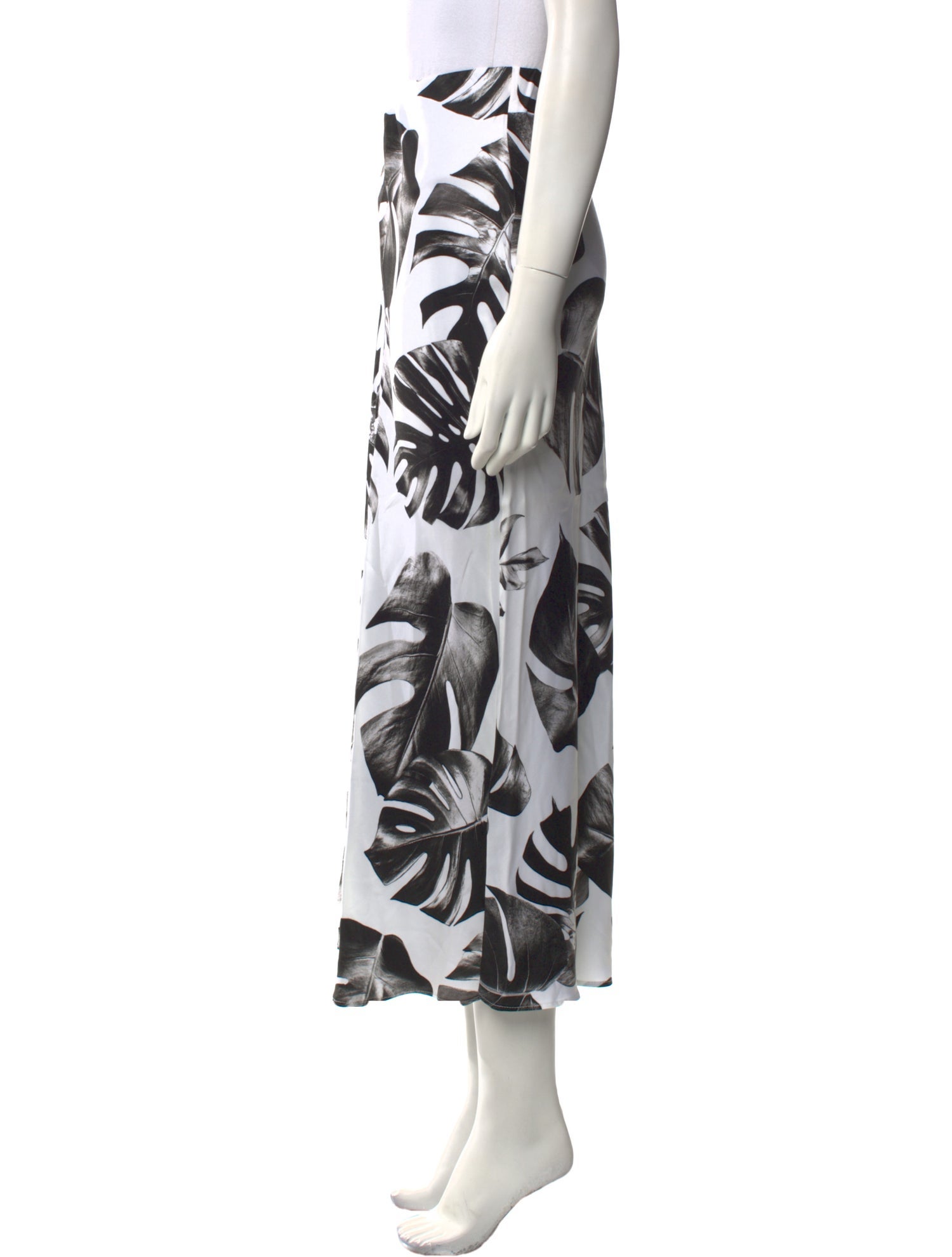 L'Agence Printed Midi Length Skirt