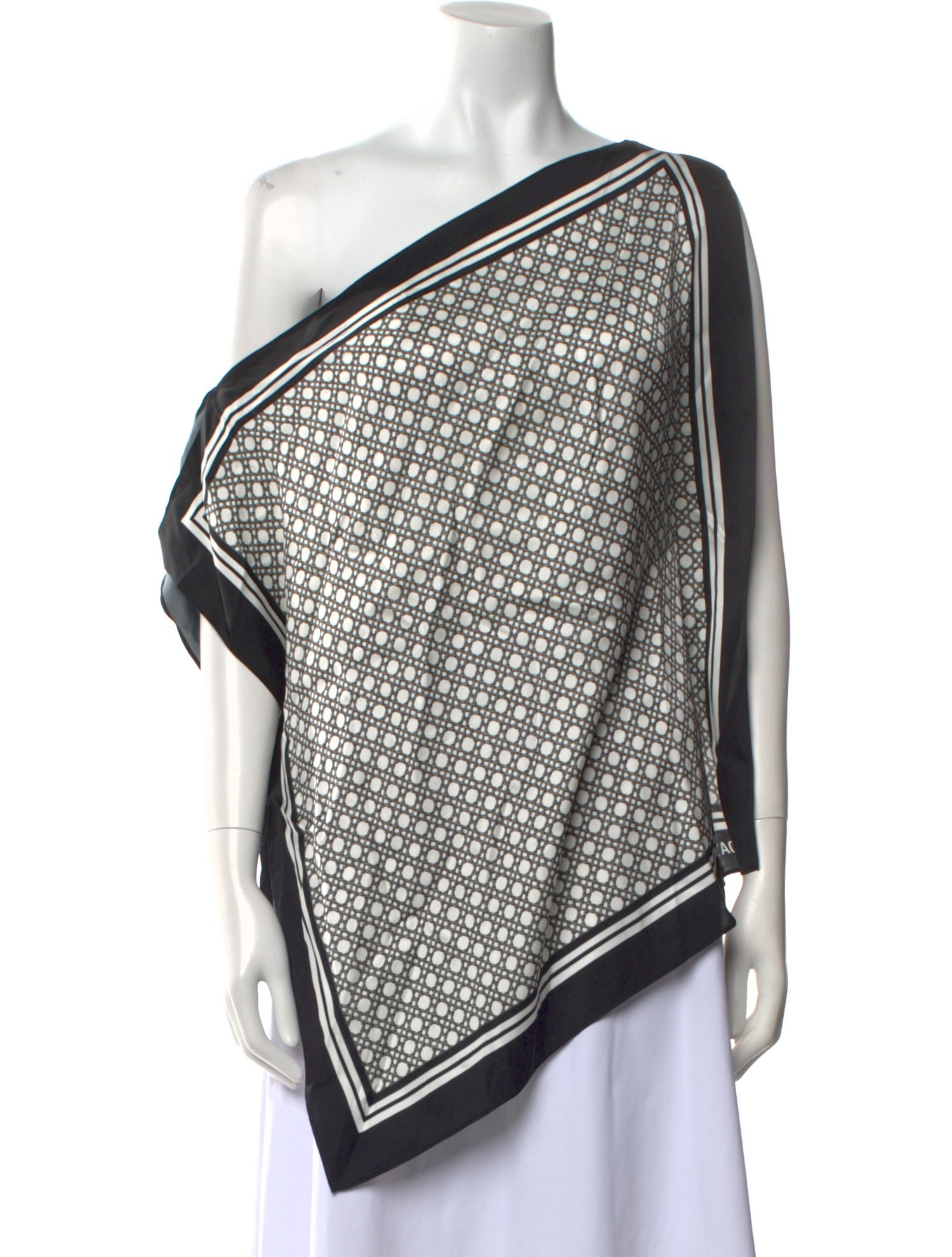 L'Agence Printed One-Shoulder Tunic