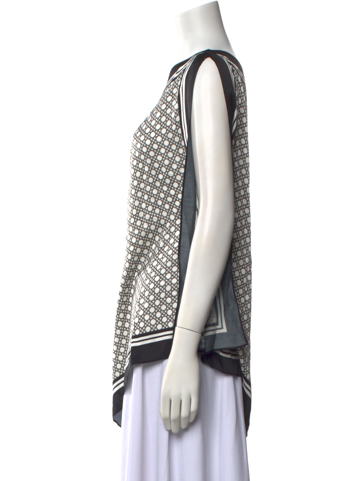 L'Agence Printed One-Shoulder Tunic