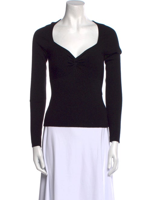 L'Agence V-Neck Long Sleeve Top