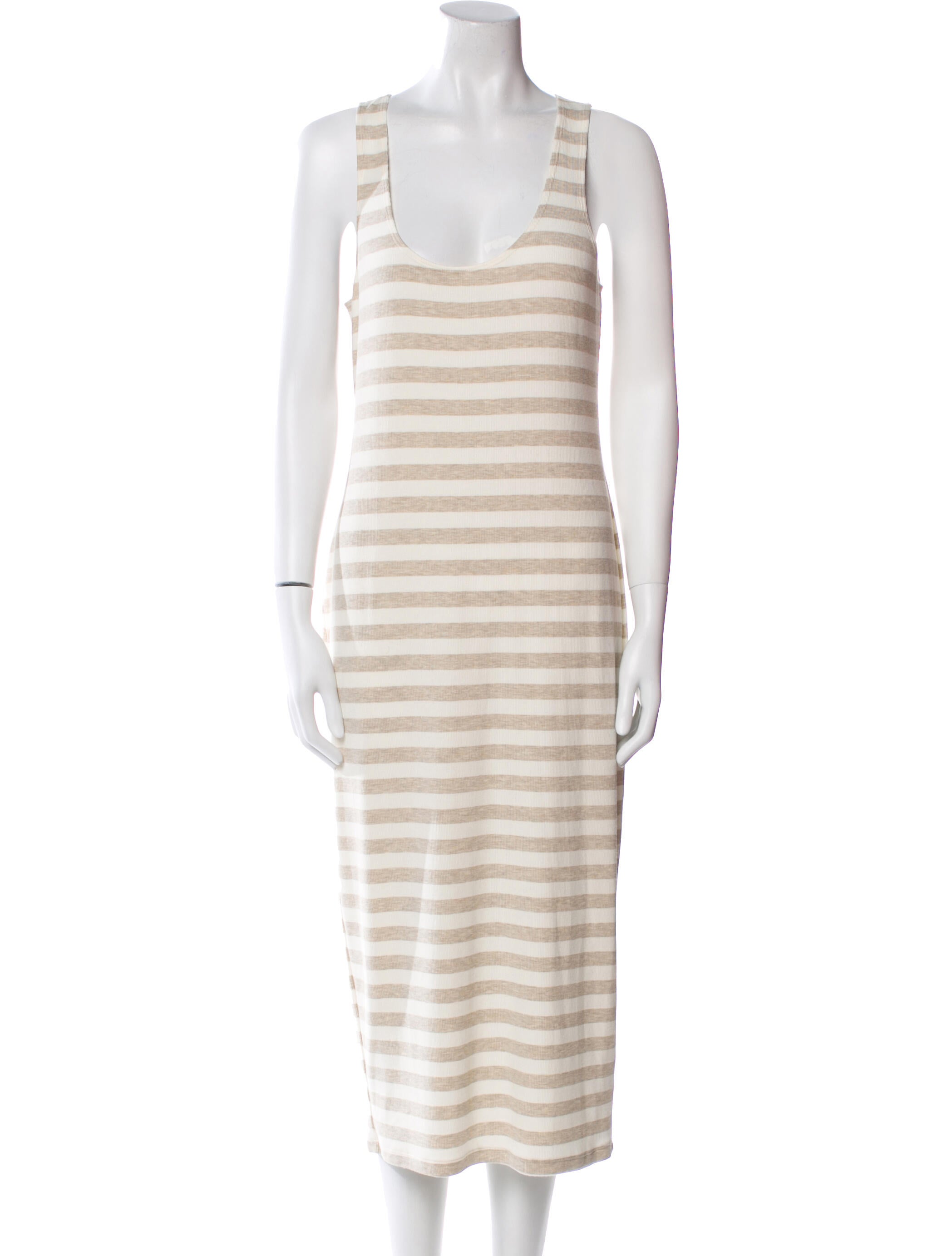 L'Agence Striped Midi Length Dress w/ Tags