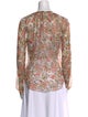 L'Agence Silk Floral Print Blouse