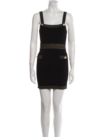 L'Agence Square Neckline Mini Dress