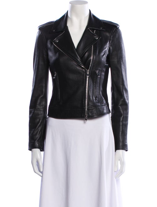 L'Agence Lamb Leather Biker Jacket