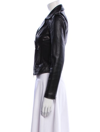 L'Agence Lamb Leather Biker Jacket