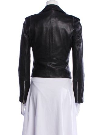 L'Agence Lamb Leather Biker Jacket