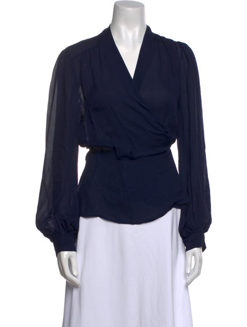 L'Agence Silk V-Neck Blouse