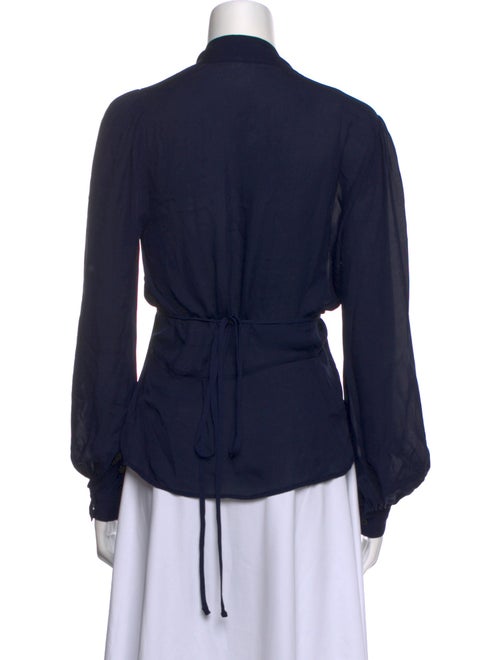 L'Agence Silk V-Neck Blouse