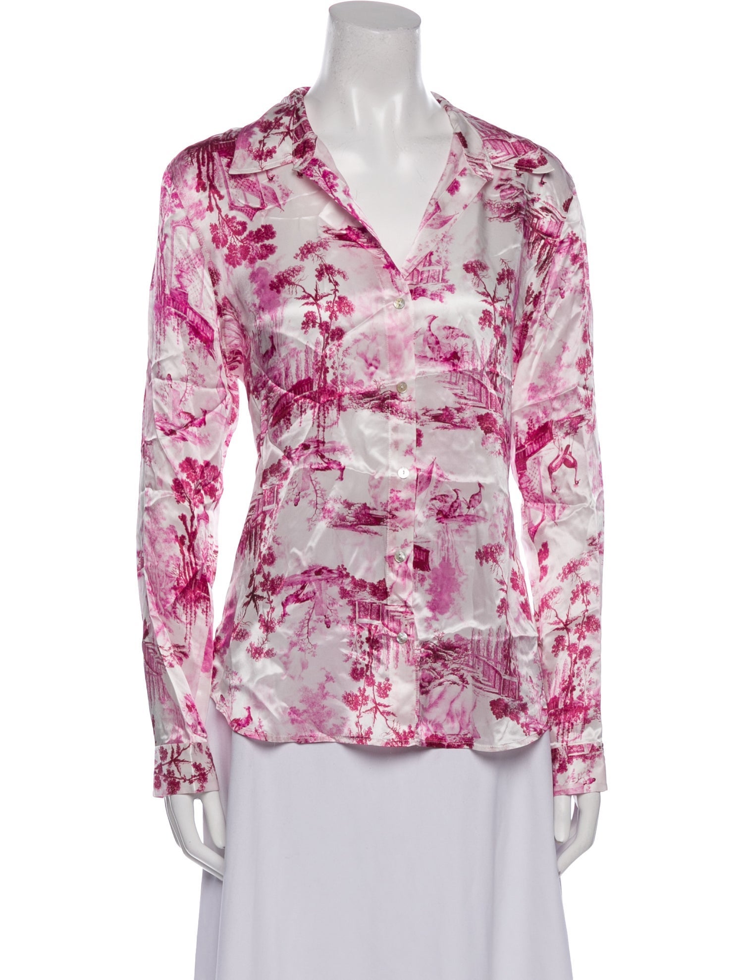 L'Agence Silk Floral Print Blouse w/ Tags