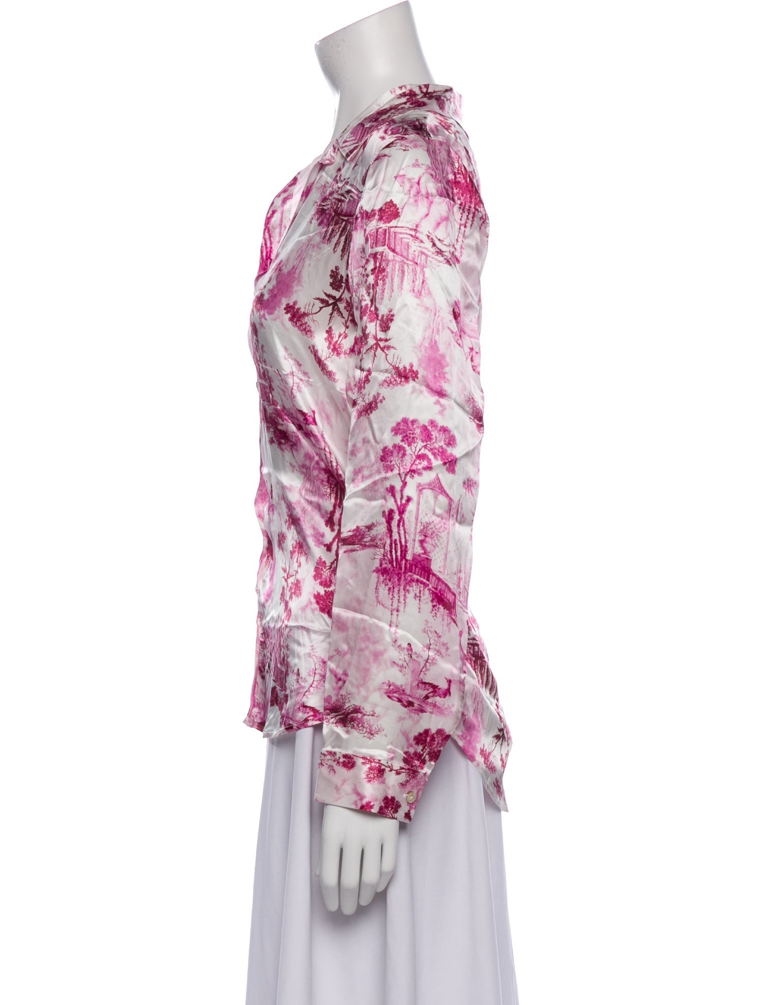 L'Agence Silk Floral Print Blouse w/ Tags