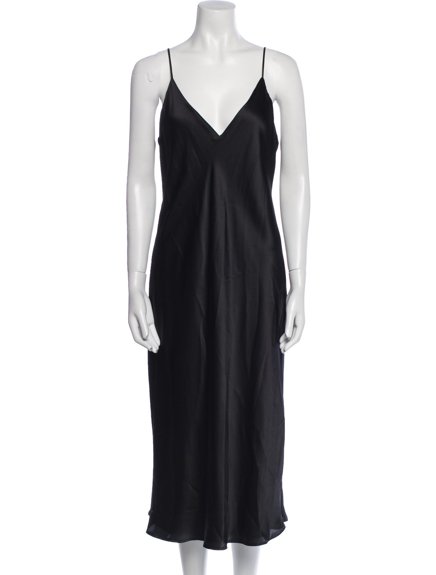 L'Agence Silk Midi Length Dress