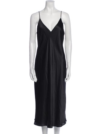 L'Agence Silk Midi Length Dress