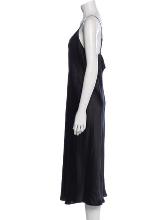 L'Agence Silk Midi Length Dress