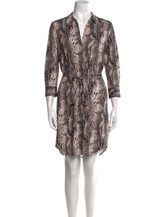 L'Agence Animal Print Knee-Length Dress