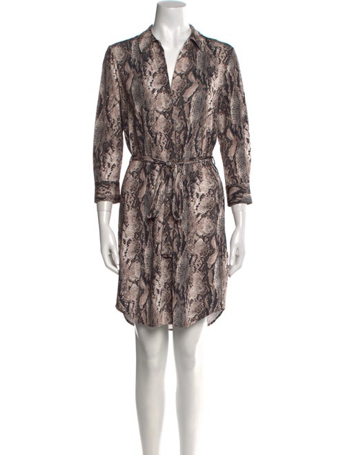L'Agence Animal Print Knee-Length Dress
