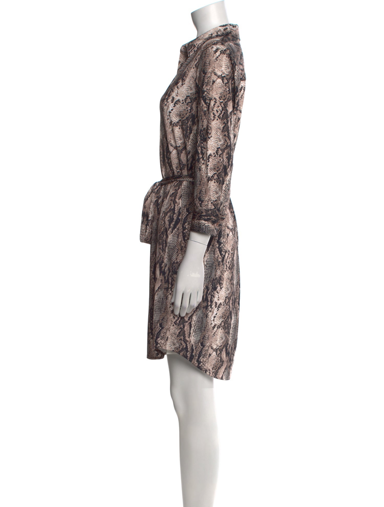 L'Agence Animal Print Knee-Length Dress