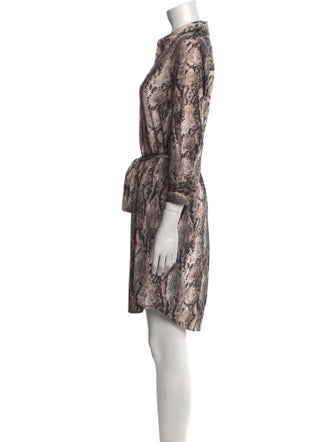 L'Agence Animal Print Knee-Length Dress